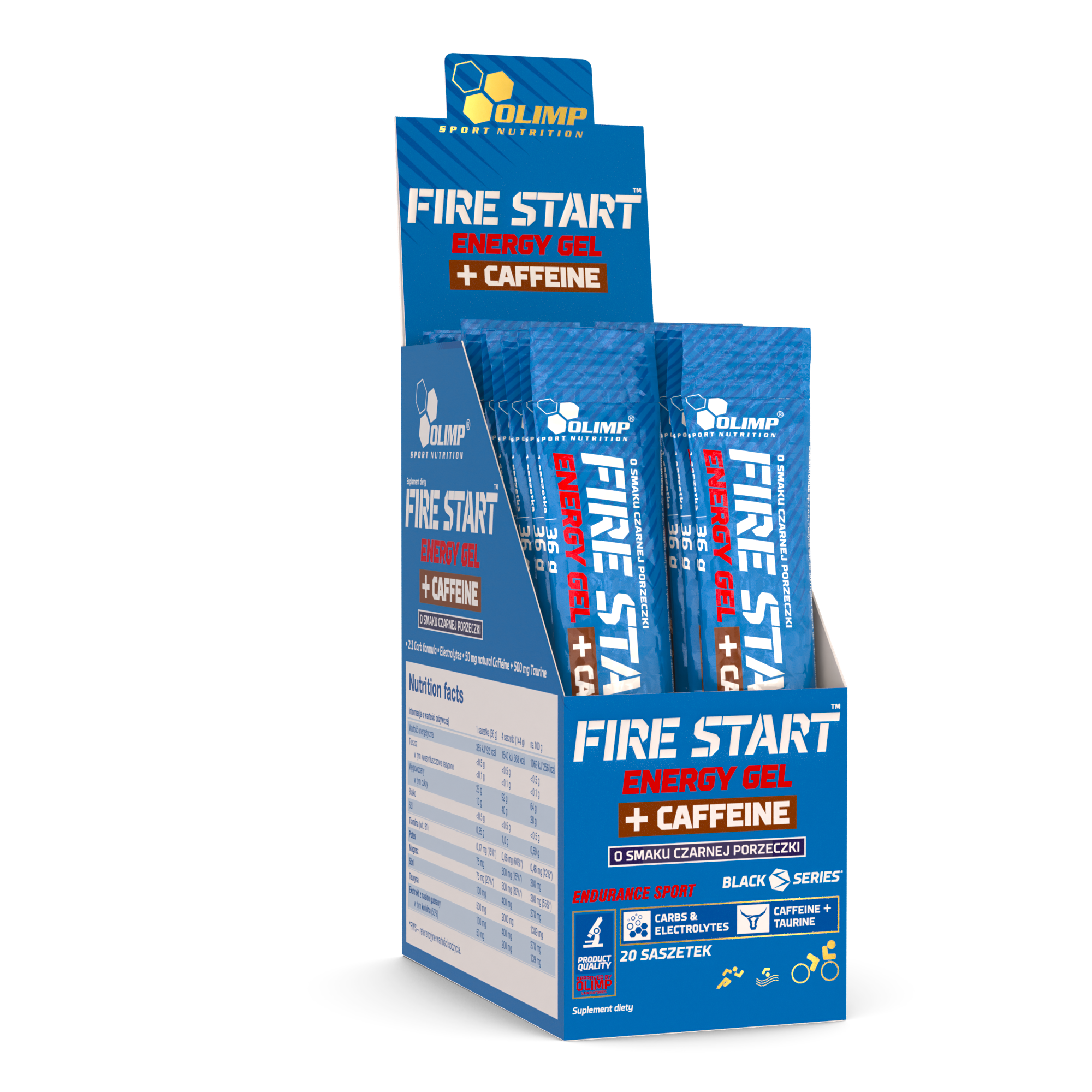 Fire Start Energy Gel + Caffeine Stick - 20 x 36 g